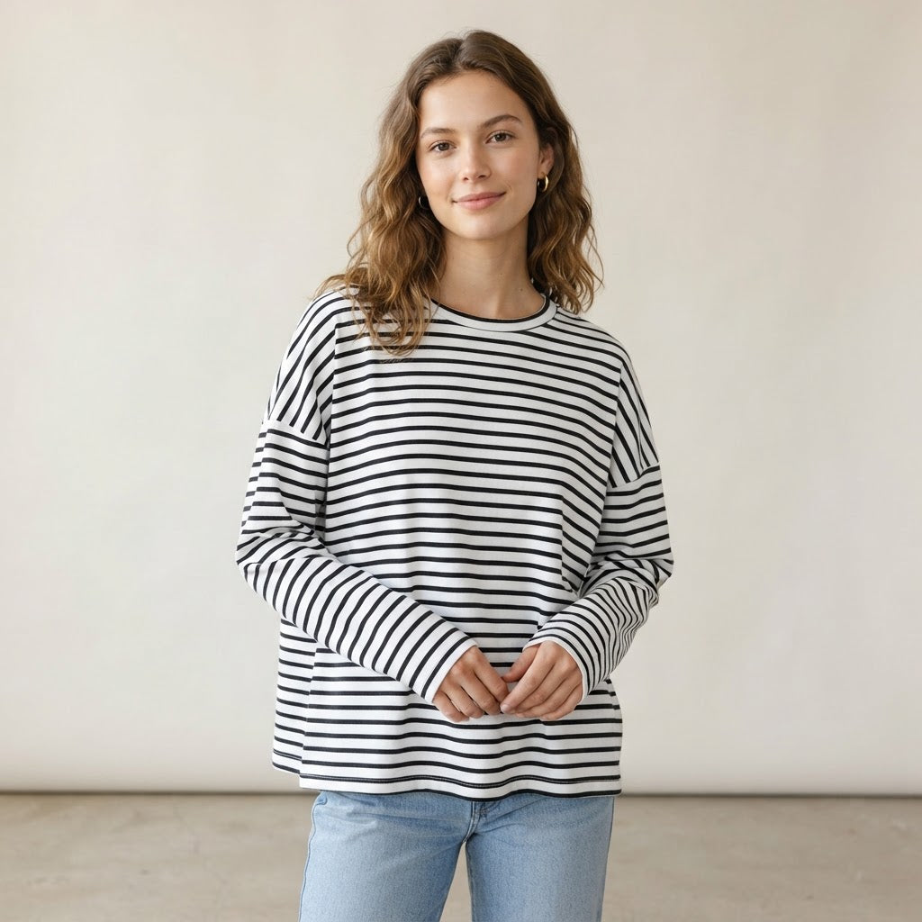 Gestreiftes Langarmshirt