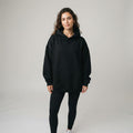 Fleece-Kapuzenpullover — Mokka-Mousse