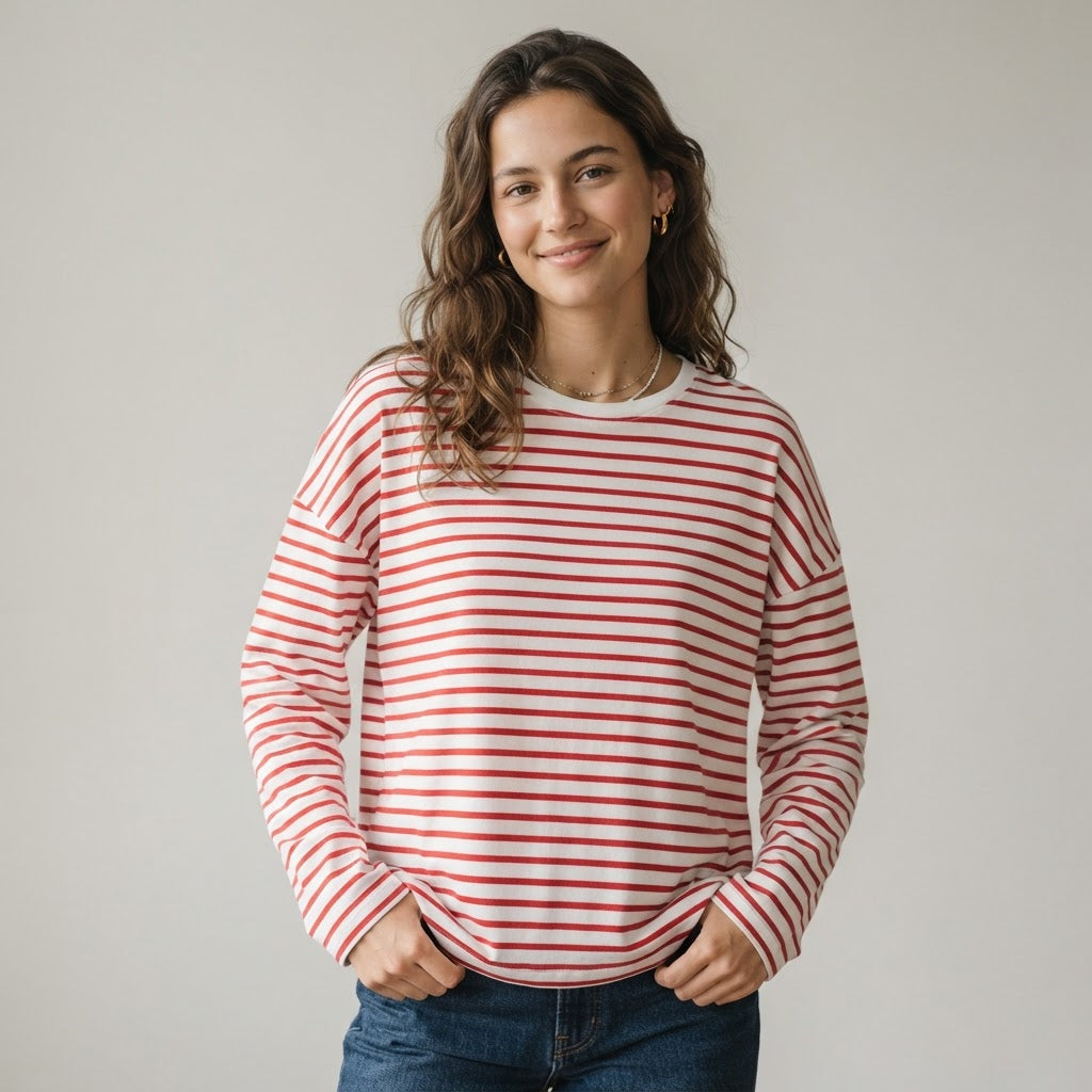 Gestreiftes Langarmshirt