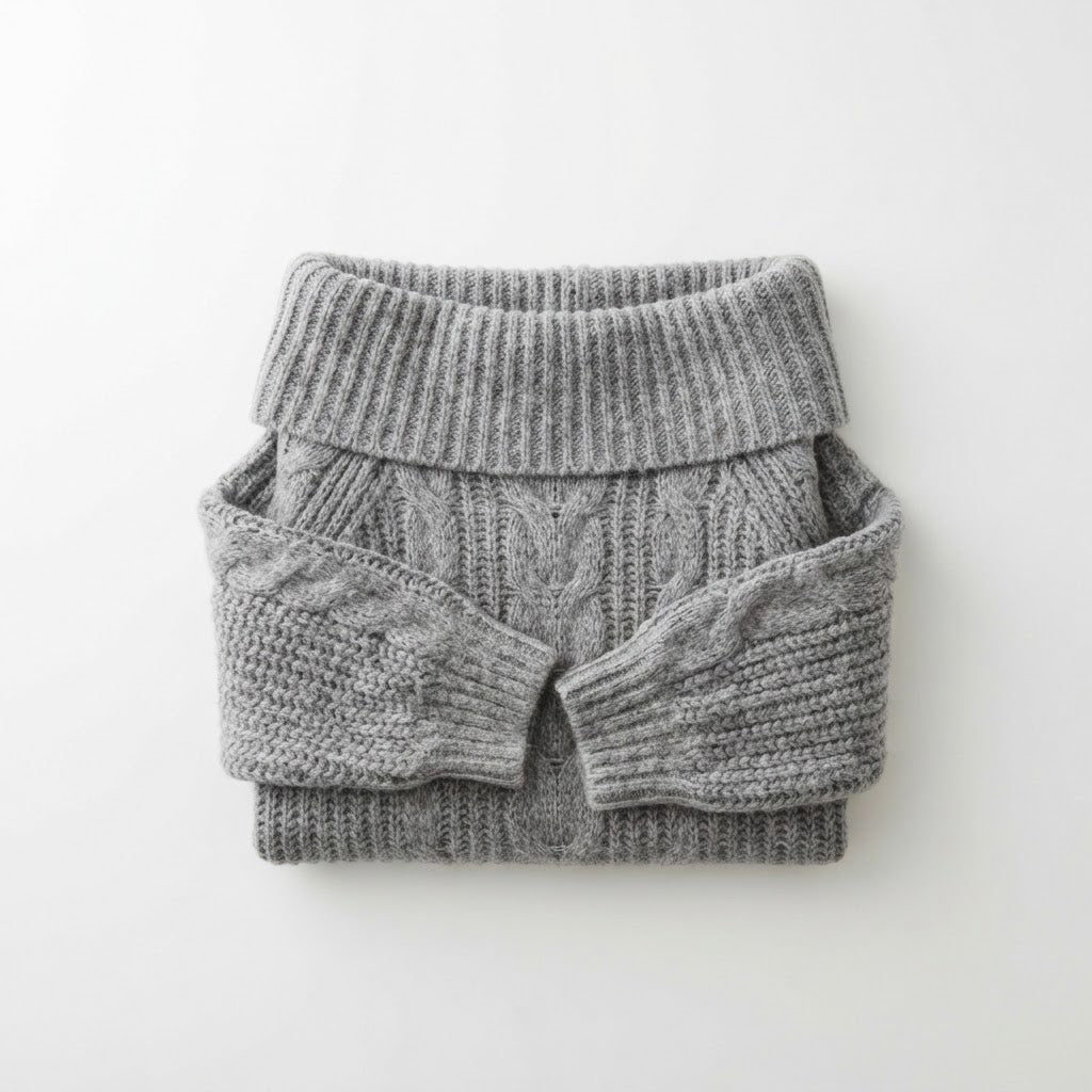 Off-Shoulder Strickpullover — Maillard Edition