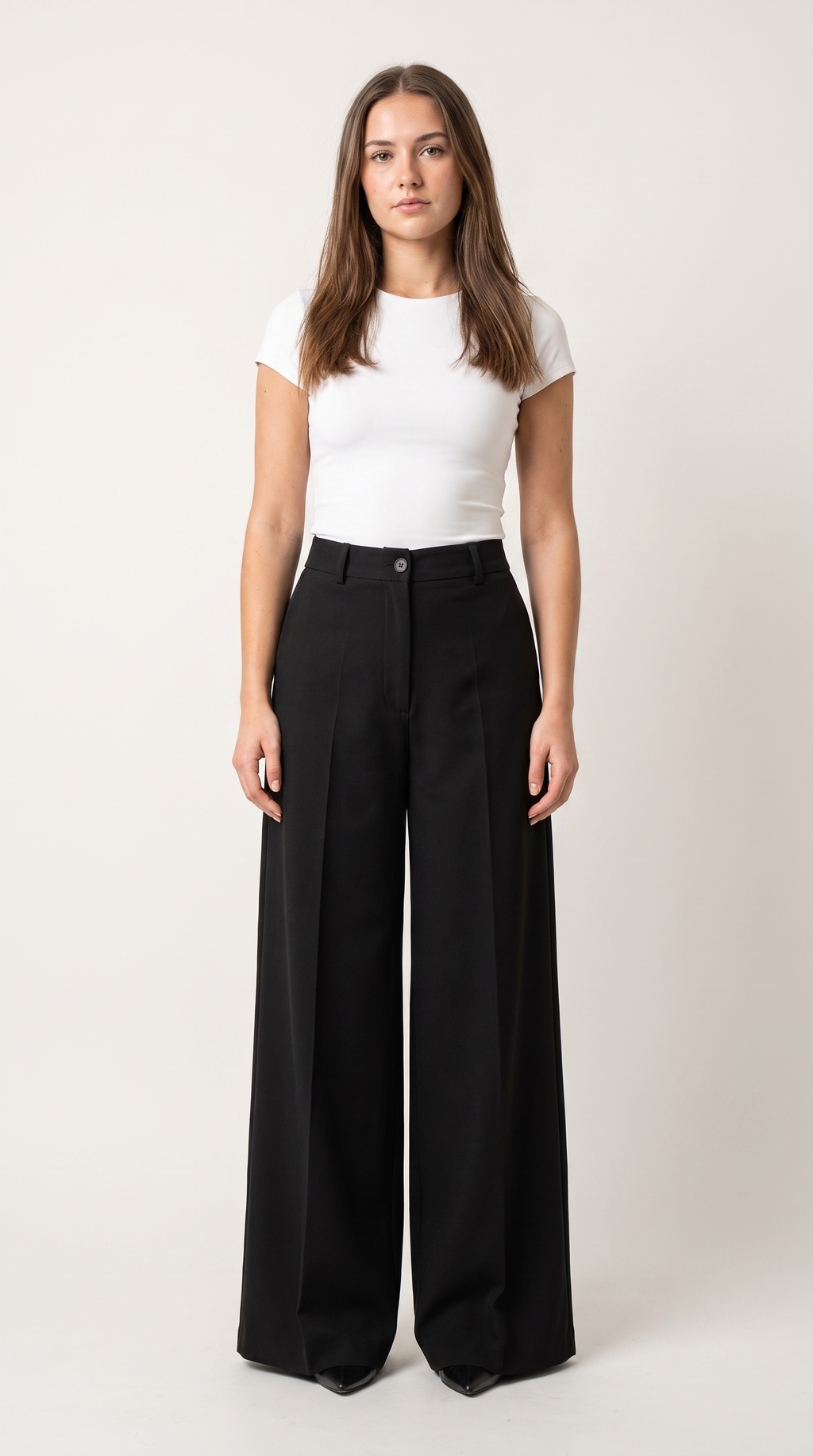 High-Waist Wide-Leg Hose