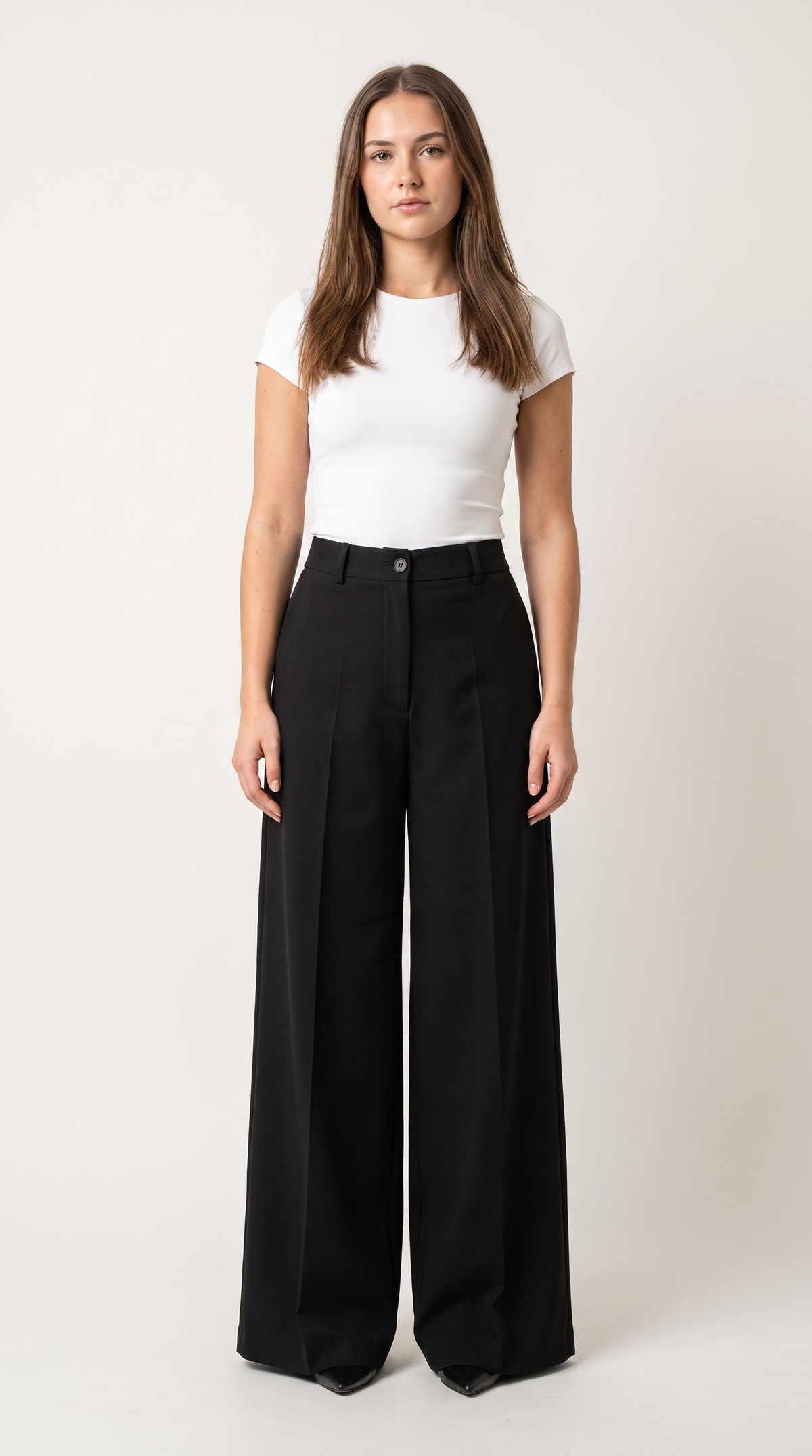 High-Waist Wide-Leg Hose