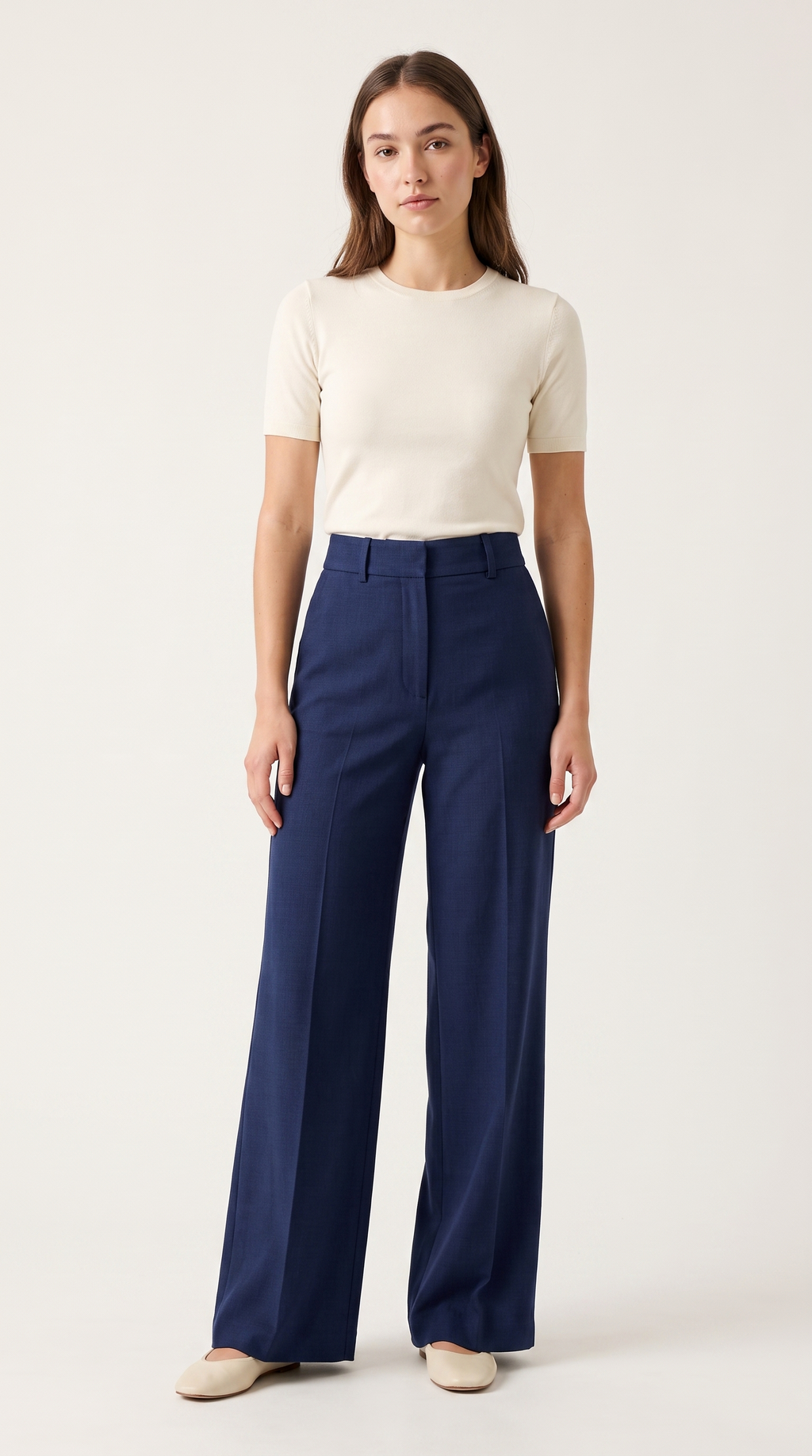 High-Waist Wide-Leg Hose